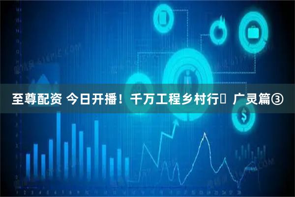 至尊配资 今日开播！千万工程乡村行・广灵篇③